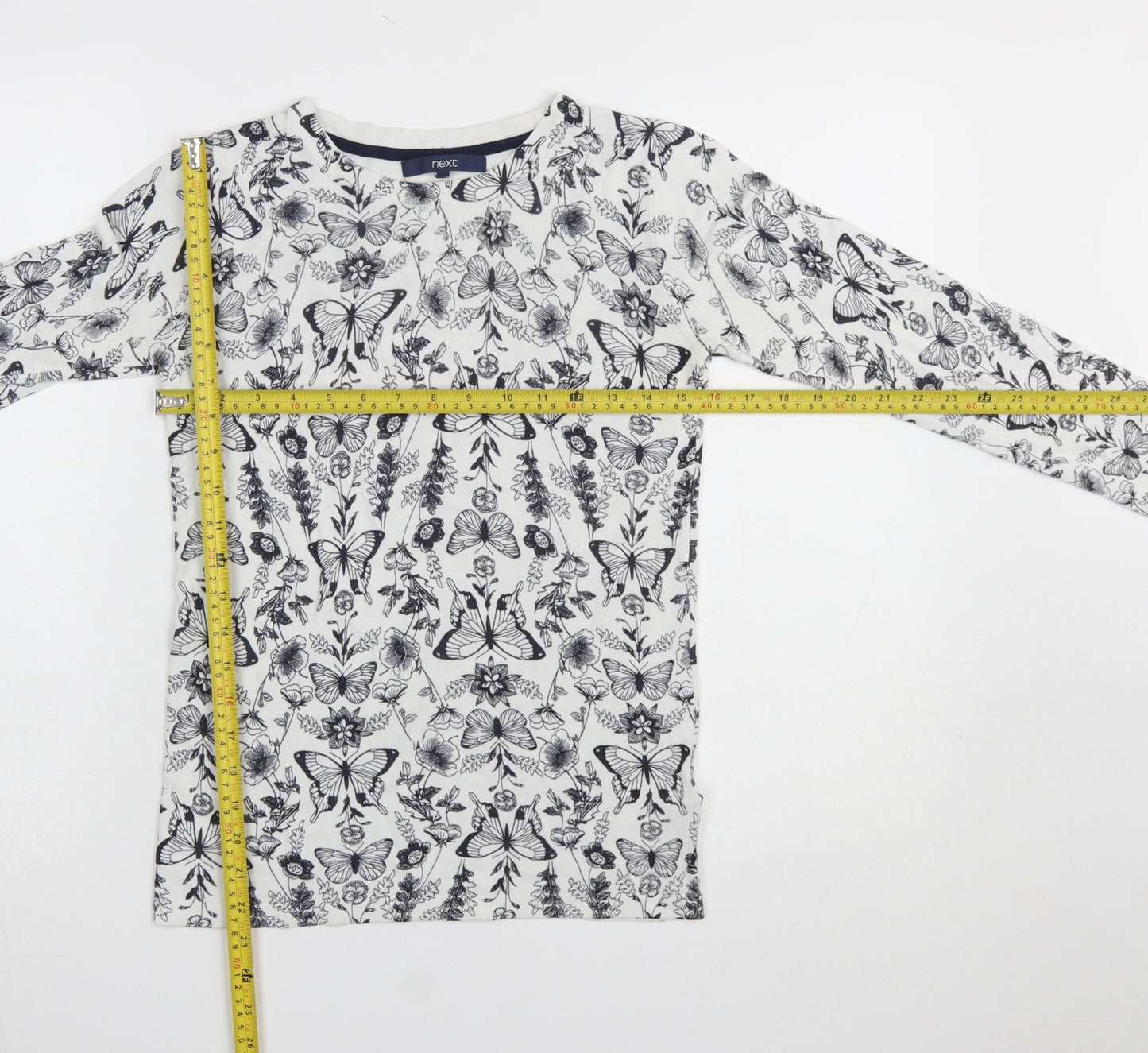 Womens UK Size 8 NEXT White Pullover Jumper