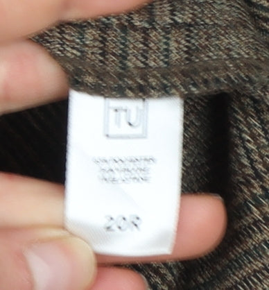 Womens UK Size 20 TU Regular Fit Dress Pants Brown Trousers