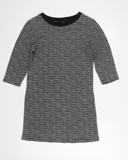 Womens UK Size 8 Topshop Grey Tunic Blouse
