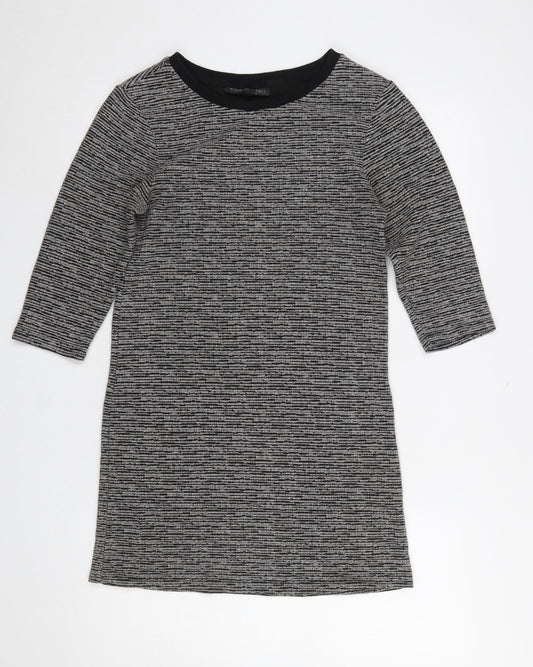 Womens UK Size 8 Topshop Grey Tunic Blouse