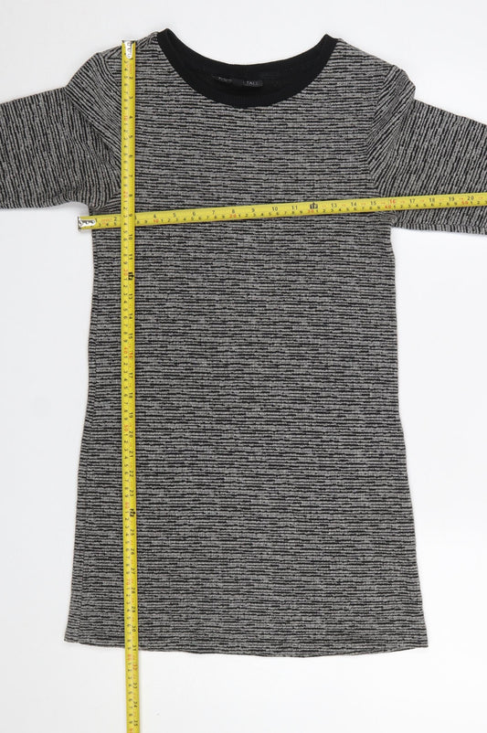 Womens UK Size 8 Topshop Grey Tunic Blouse