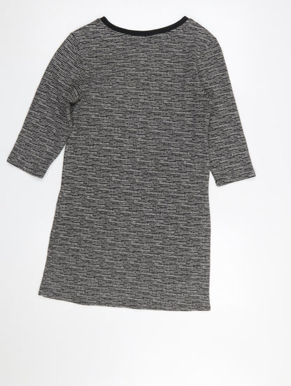 Womens UK Size 8 Topshop Grey Tunic Blouse
