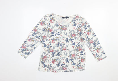 Womens UK Size 14-16 Isle Essentials Multicoloured Basic T-Shirt