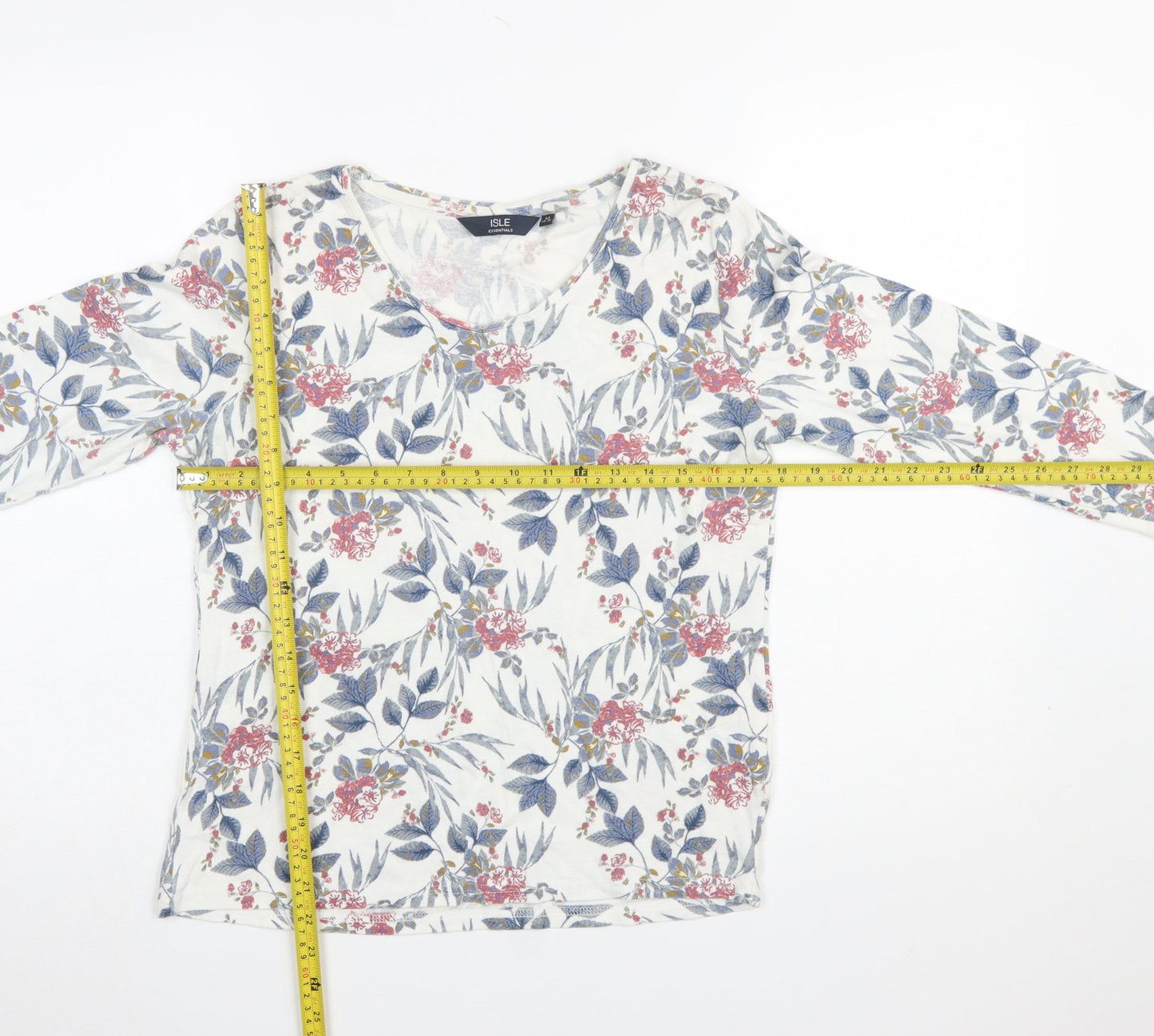 Womens UK Size 14-16 Isle Essentials Multicoloured Basic T-Shirt