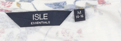 Womens UK Size 14-16 Isle Essentials Multicoloured Basic T-Shirt