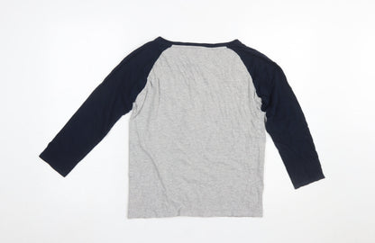 L.F.C. Boys Grey & Black Long Sleeve Henley Pyjama Top 11-12 Years