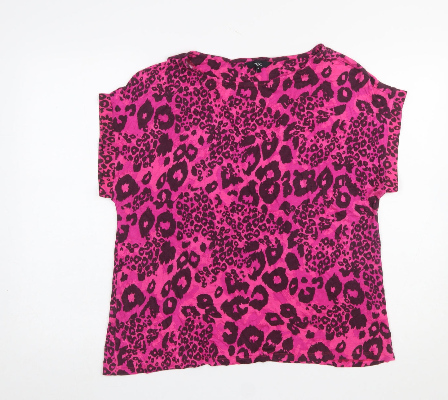 Womens UK Size 16 NEXT Pink Basic T-Shirt