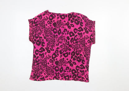 Womens UK Size 16 NEXT Pink Basic T-Shirt