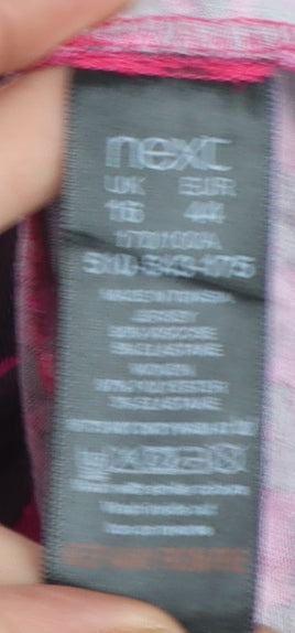Womens UK Size 16 NEXT Pink Basic T-Shirt