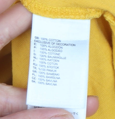Mens UK Size L The North Face Yellow  T-Shirt
