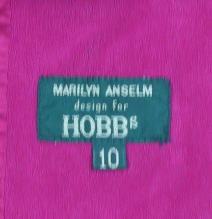 Hobbs Women's Fuchsia Silk Blazer Jacket Size 10 Single-Breasted