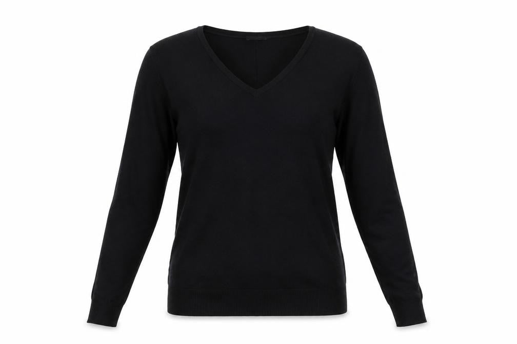 Jigsaw Womens Black V-Neck Silk Blend Pullover Jumper XS