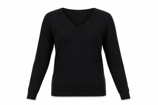 Jigsaw Womens Black V-Neck Silk Blend Pullover Jumper XS