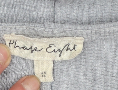 Womens UK Size 14 Phase Eight Grey Basic Blouse