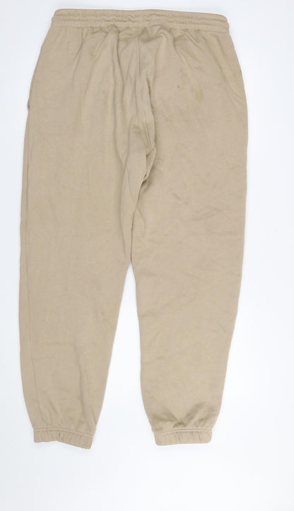 Womens UK Size XL adidas Regular Fit Jogger Beige Trousers