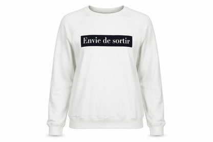 Womens UK Size M/L La Petite Française White Pullover Sweatshirt