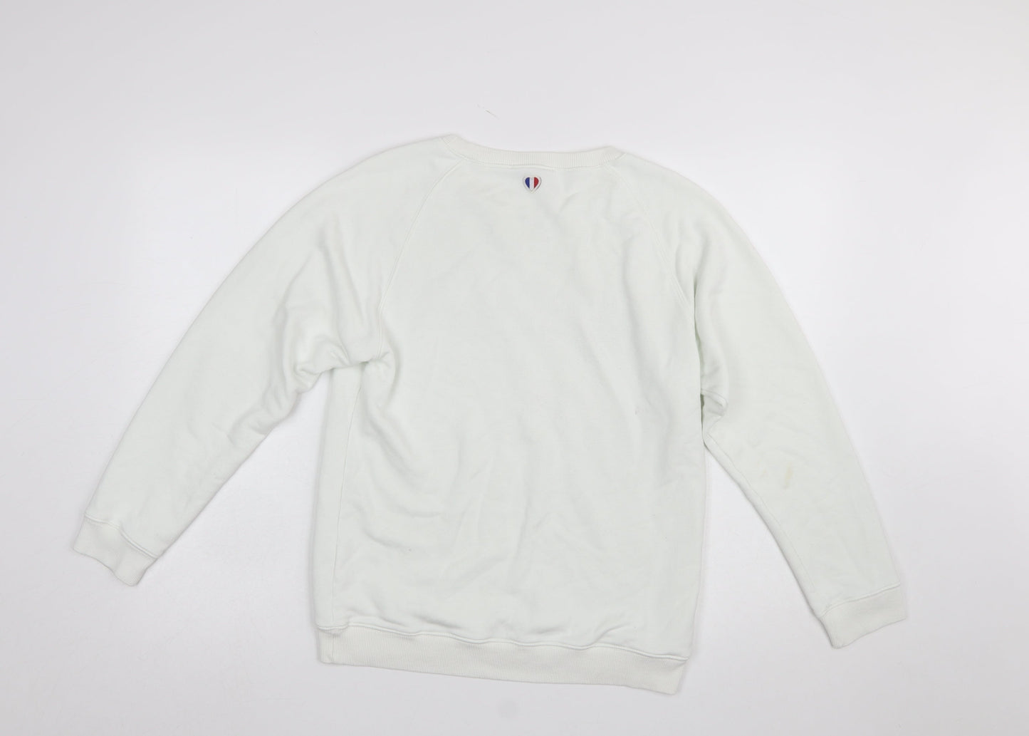 Womens UK Size M/L La Petite Française White Pullover Sweatshirt