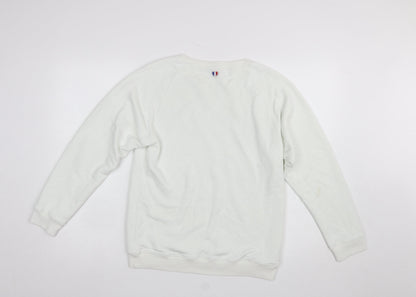 Womens UK Size M/L La Petite Française White Pullover Sweatshirt