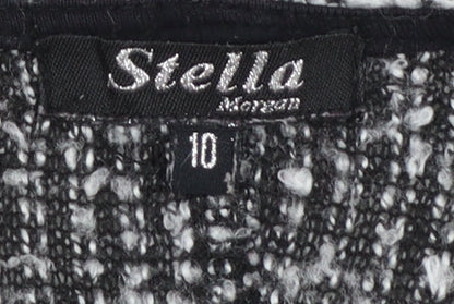 Stella Morgan Women's Silver Zip Tunic Blouse Size 10 Relaxed Fit