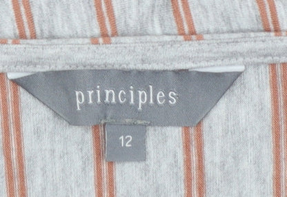 Womens UK Size 12 Principles Grey Tunic Blouse