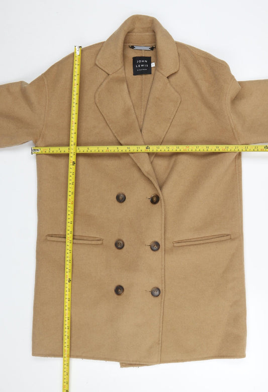 Womens UK Size 12 John Lewis Beige Overcoat
