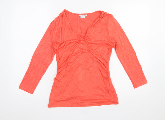 Womens UK Size 12 Boden Orange Wrap Blouse
