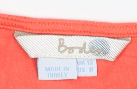 Womens UK Size 12 Boden Orange Wrap Blouse