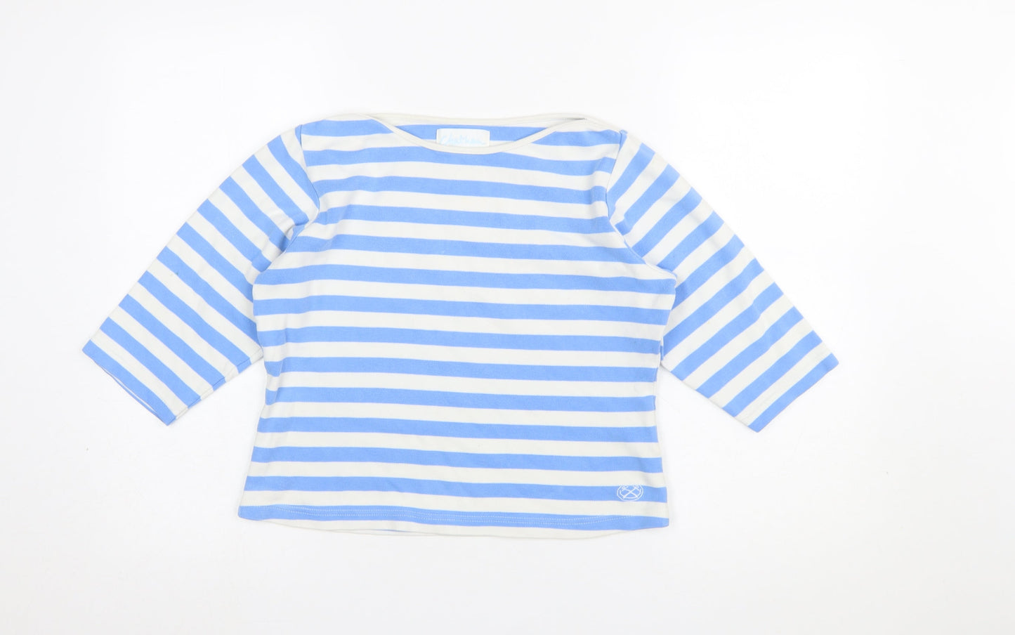 Womens UK Size 12 Chatham Blue Basic T-Shirt