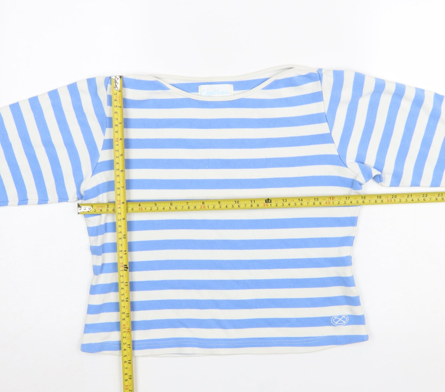 Womens UK Size 12 Chatham Blue Basic T-Shirt