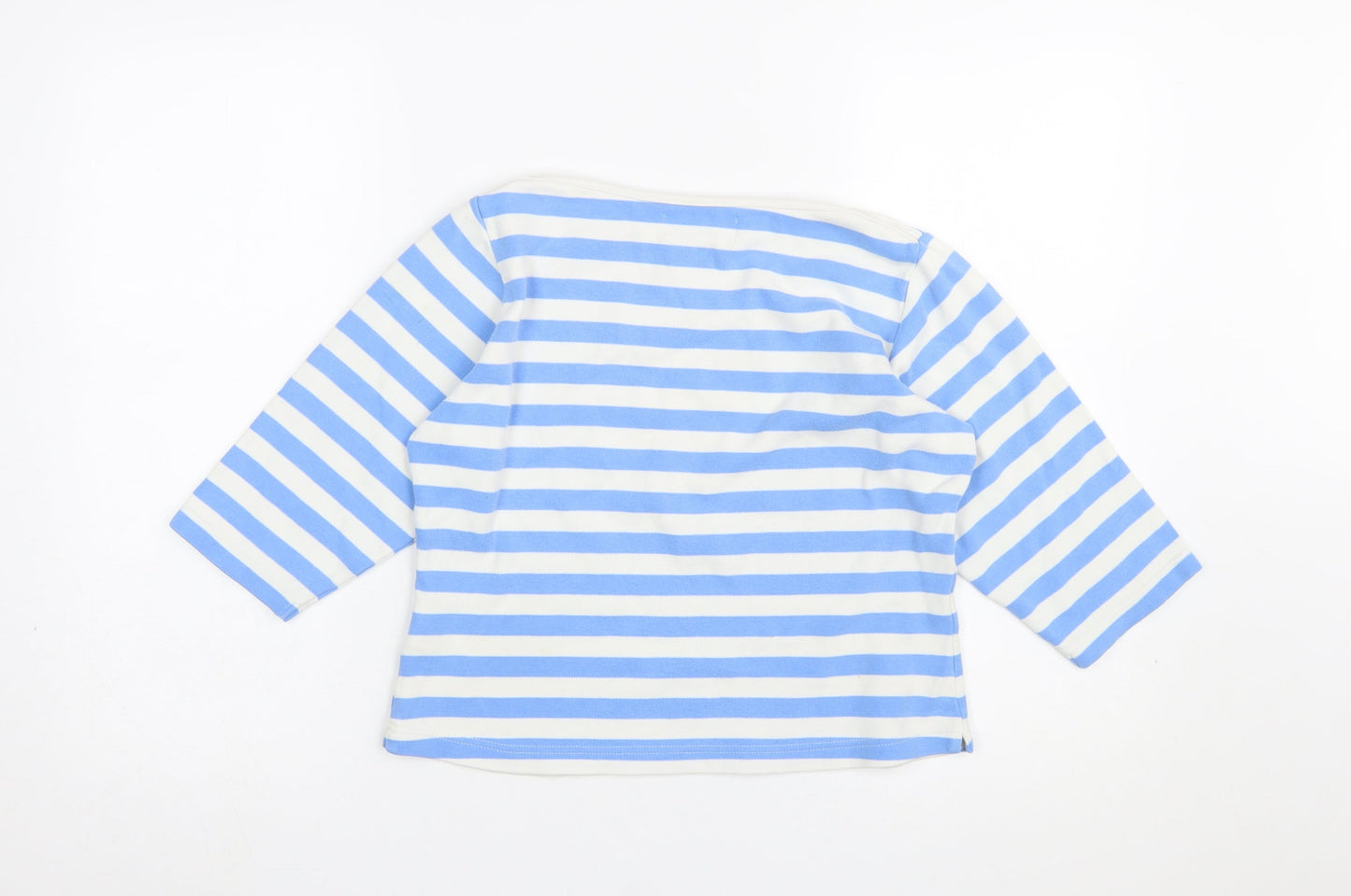 Womens UK Size 12 Chatham Blue Basic T-Shirt