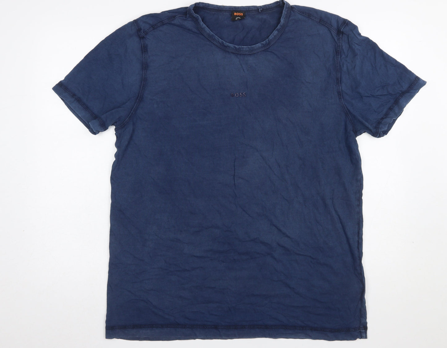 Mens UK Size 2XL Boss Blue  T-Shirt