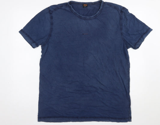 Mens UK Size 2XL Boss Blue  T-Shirt