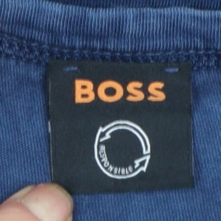 Mens UK Size 2XL Boss Blue  T-Shirt