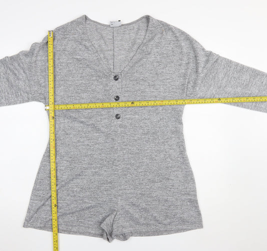 Womens UK Size 10 ASOS One-Piece Grey Playsuit
