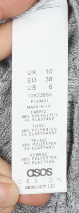 Womens UK Size 10 ASOS One-Piece Grey Playsuit