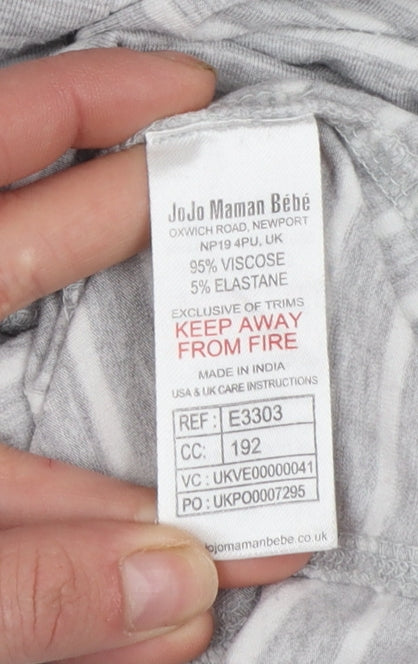 Womens UK Size M JoJo Maman Bébé Grey Basic T-Shirt