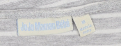Womens UK Size M JoJo Maman Bébé Grey Basic T-Shirt