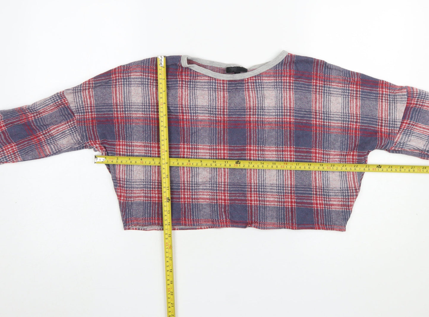 Womens UK Size 10 Topshop Multicoloured Cropped Blouse