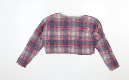 Womens UK Size 10 Topshop Multicoloured Cropped Blouse