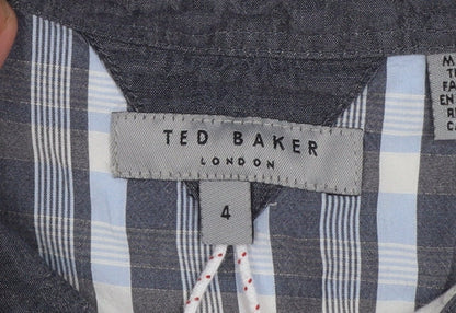 Ted Baker Men’s Beige Cotton Polo Shirt Size L Button Collar