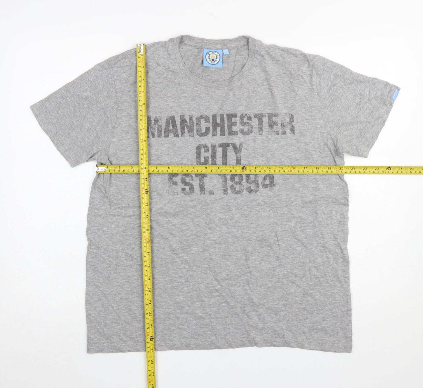 Mens UK Size M Manchester City Grey  T-Shirt