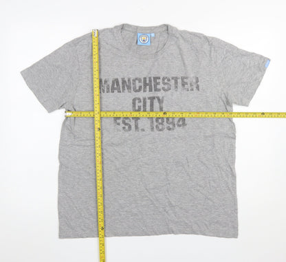 Mens UK Size M Manchester City Grey  T-Shirt