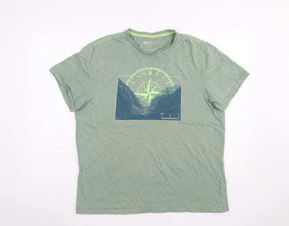 Mens UK Size L Mountain Warehouse Green  T-Shirt