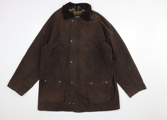 Sherwood Forest Men's Brown Waxed Cotton Overcoat Jacket L