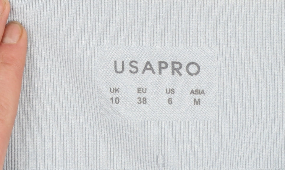 Womens UK Size 10 USA Pro Slim Fit Leggings Blue Leggings