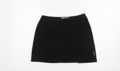 PAX Womens Black Fleece Short Straight Skirt Size M