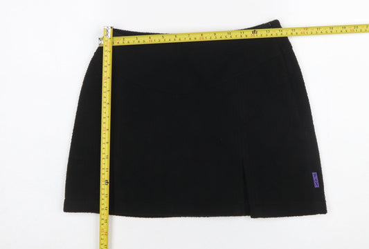 PAX Womens Black Fleece Short Straight Skirt Size M