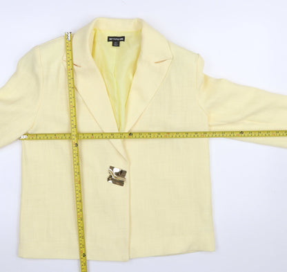 Womens UK Size 6 PRETTYLITTLETHING Regular Yellow Blazer