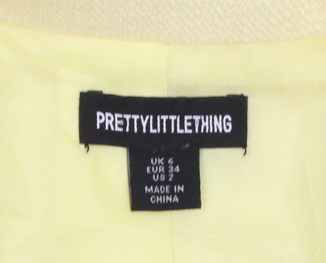 Womens UK Size 6 PRETTYLITTLETHING Regular Yellow Blazer