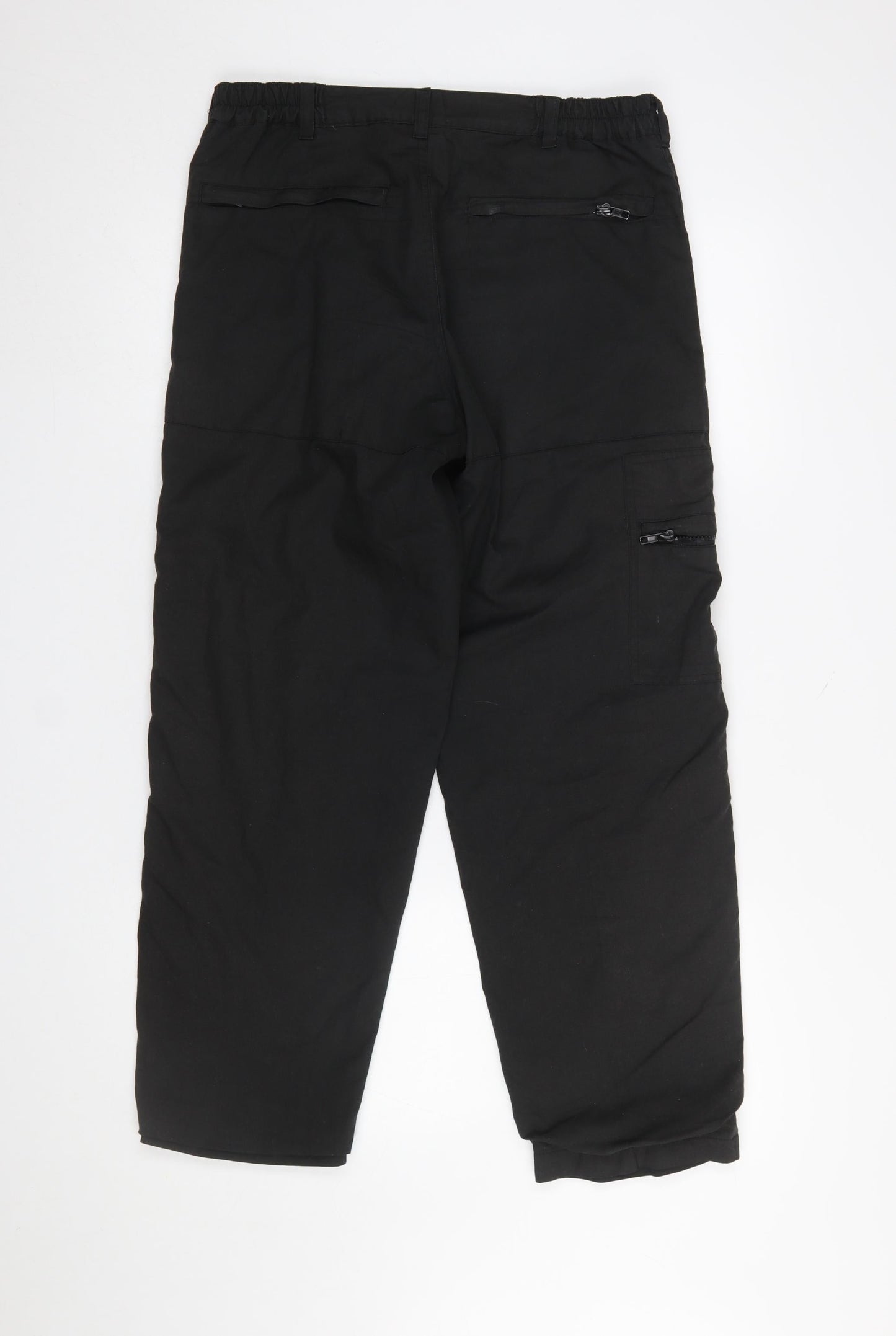 Mens UK Size 30 Regatta Professional Regular Fit Cargo Black Trousers